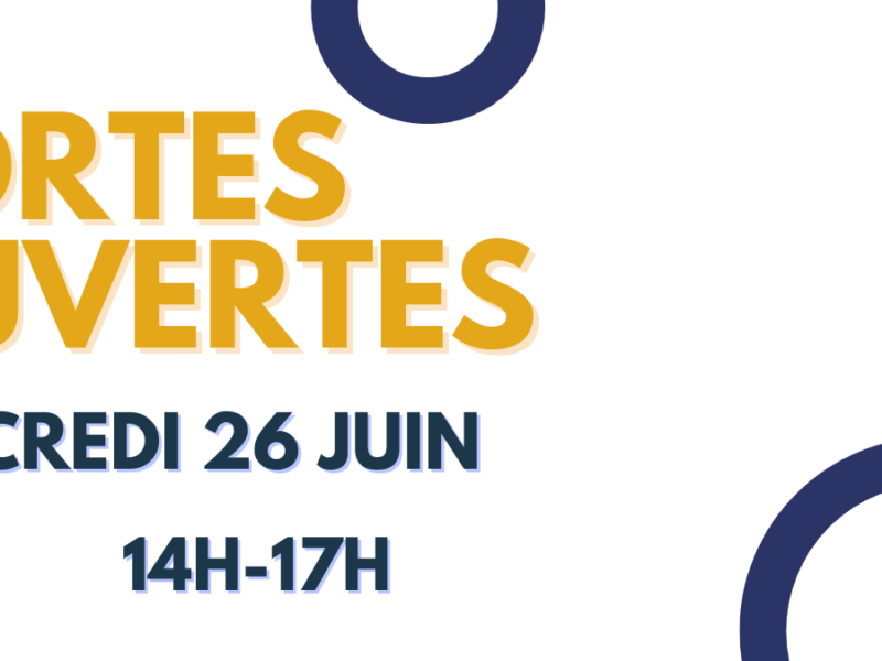 Portes Ouvertes Vivarais formation : Mercredi 26 juin de 14h à 17h.